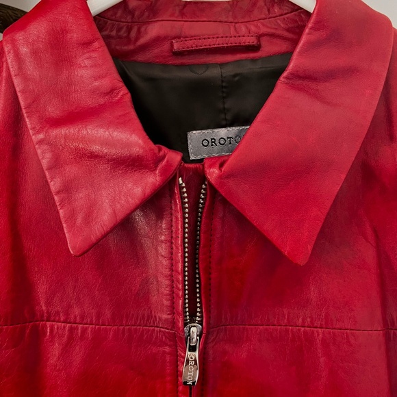 🌶OROTON Vintage leather jacket - Picture 2 of 7